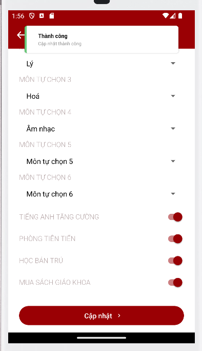 Thay đổi thông tin